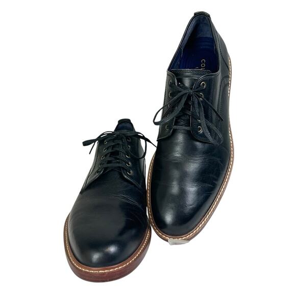 Cole Haan Tyler Grand Plain Toe Derby Lace Up Oxford Black Size 10.5 - Picture 1 of 8